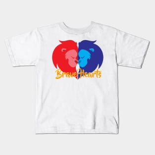 Brave lion heart Kids T-Shirt